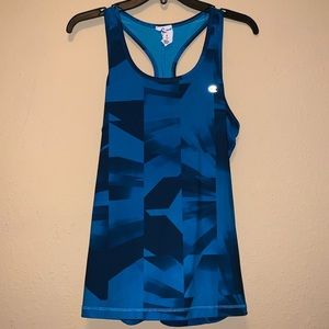 Champion black and blue racerback workout top M